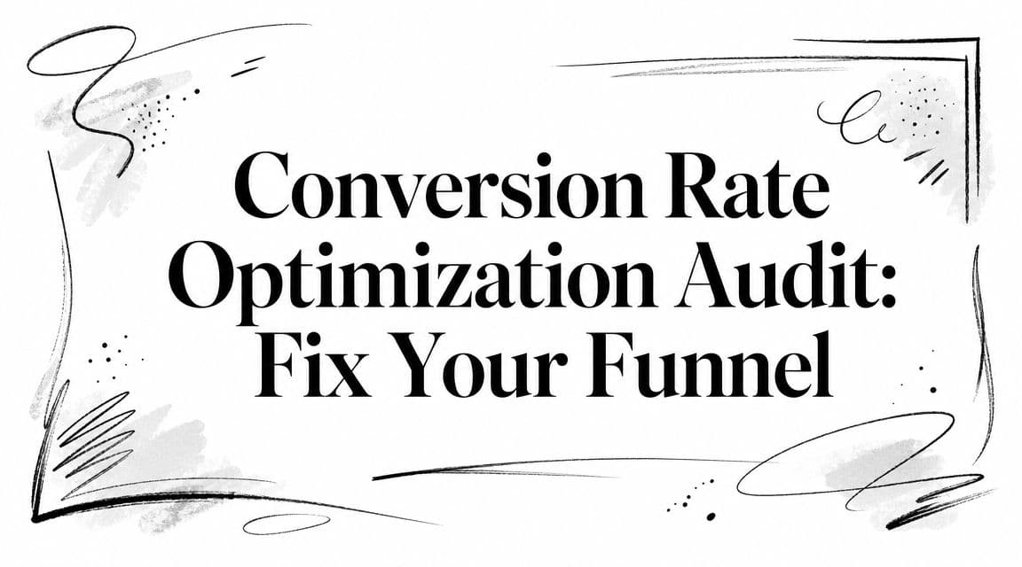 Conversion Rate Optimization Audit: Fix Your Funnel